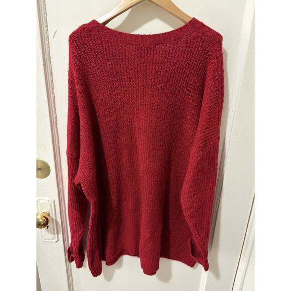 CJ Banks Red Long Sleeve Sweater Size 3X - Picture 2 of 3
